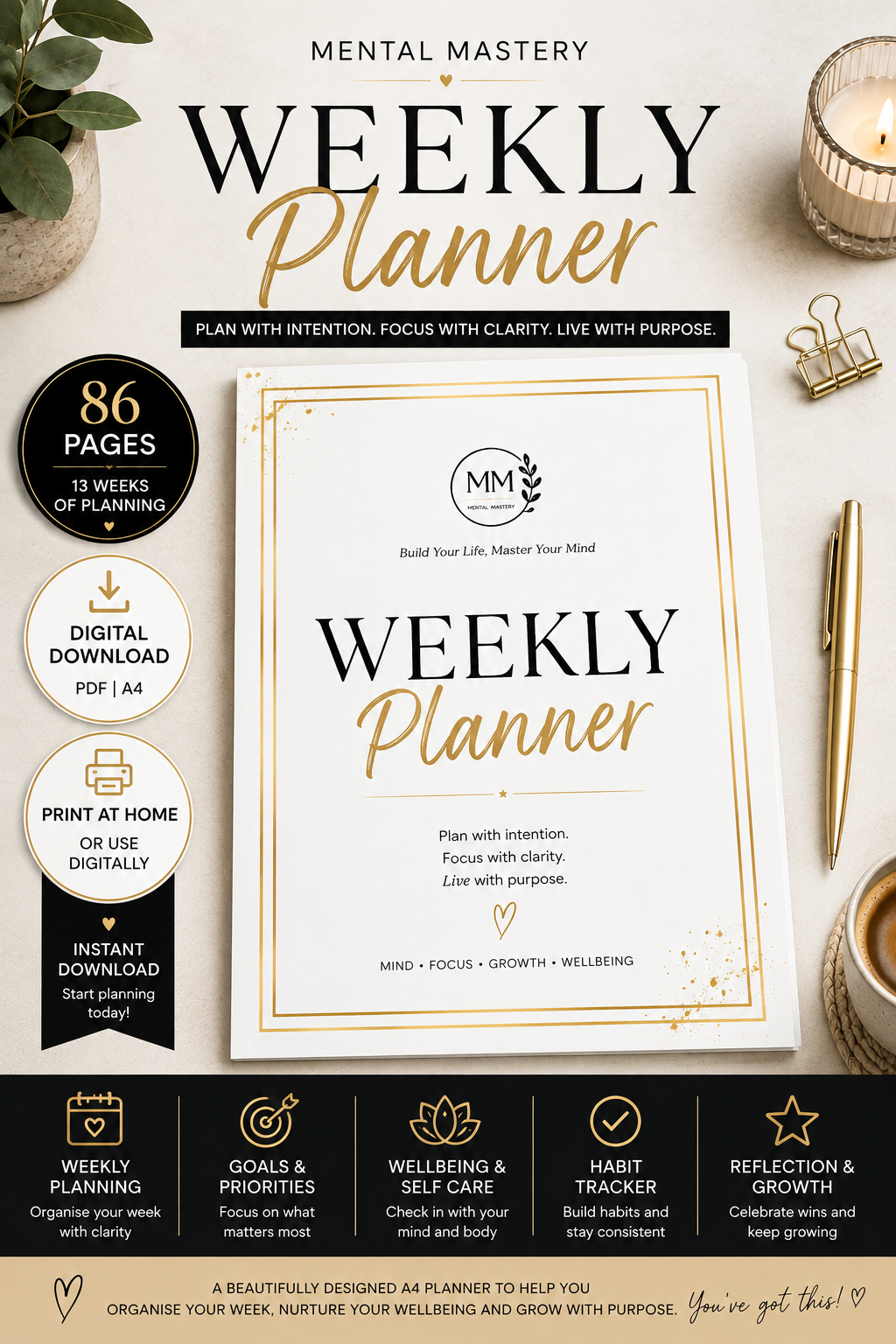 Mental Mastery — Weekly Planner
